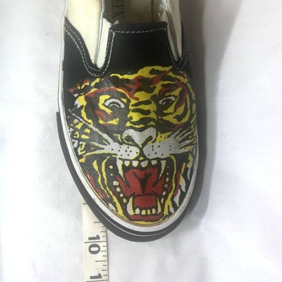 Dream Seek Sneakers Unisex Sz 5.5 Painted Tiger Canvas Slip On Preowned - Picture 10 of 11